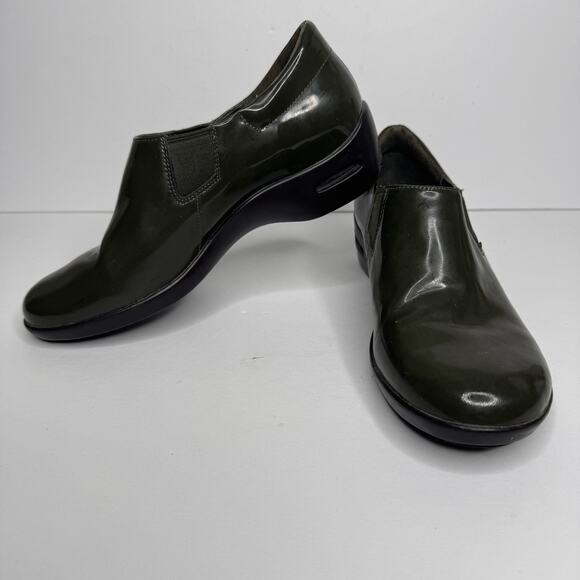 Cole Haan Shoes Womens Size 6.5 Green Waterproof Patent Slip On Comfort Chore - Picture 4 of 14